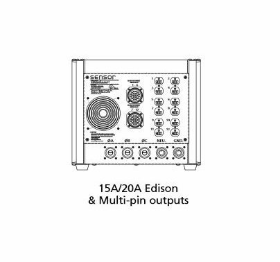 ETC Sensor3 12 Ch. Portable Dimmer Pack (12)  20A Edison & (2) 19 Pin