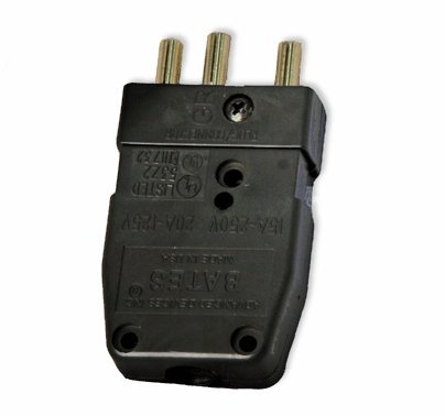 Lex 20A Male Inline Stage Pin Plug  Connector 2P20G-M  Bates