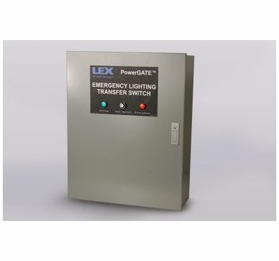 Lex PowerGate Emergency Lighting Transfer Switch, 10 Cir, 3 Ph