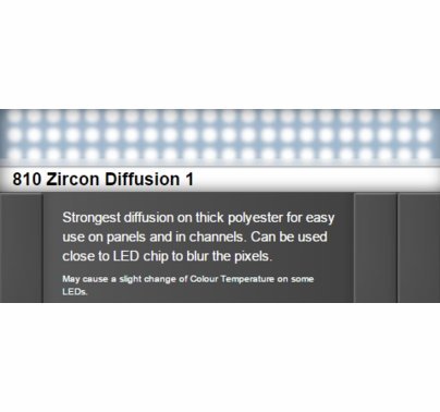 Zircon 810 Diffusion 1 LED Lighting Gel Sheet