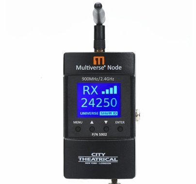 City Theatrical Multiverse Node Wireless DMX Transceiver 900mhz / 2.4ghz