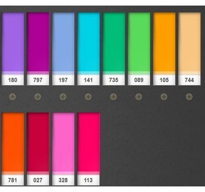 Lee DJ Pack 2 Color Lighting Gel Filters (12) Sheets 10"x10"
