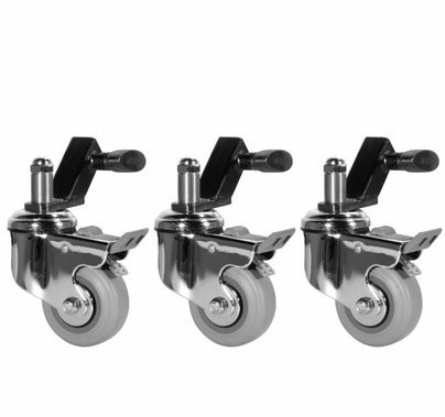 Modern Studio Wheels for Baby Stands (Set of 3 Wheels and Slip on Adapters)