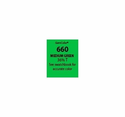 GAM GAMcolor 660 Medium Green Lighting Gel Filter Sheet 20"x24"
