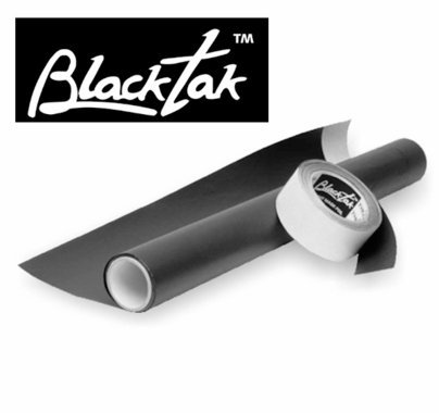 City Theatrical BlackTak Black Aluminum Foil w/ Adhesive 2" x 75ft
