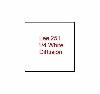 Lee 251 1/4 White Diffusion. Roll measures 4ft. x 25ft.
