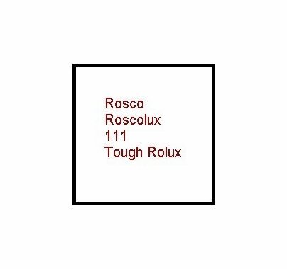Rosco Roscolux 111 Tough Rolux Diffusion Gel Filter Sheet 20"x24"