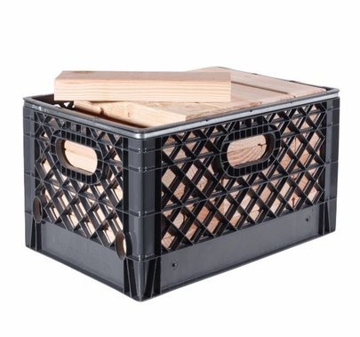 Modern Studio Milk Crate With 35 Pieces of 2" x 4" Cribbing