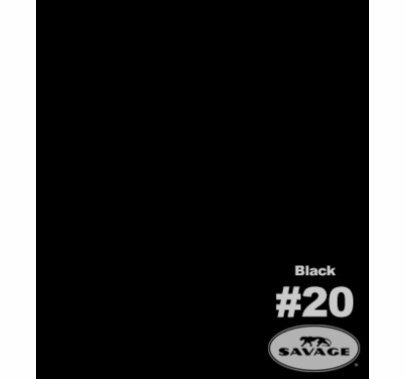 20  Black Savage Seamless Paper 107"x12yds