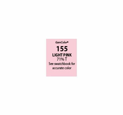 GAM GAMcolor 155 Light Pink Lighting Gel Filter Sheet 20:"x24"