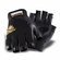 Leather Fingerless Gloves Black Size Small