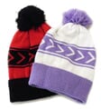 Got Ears? HatPhones with Built-in Earphones - Arrow Stripes with Poofball