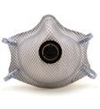 Moldex 2400N95 Plus Nuisance Organic Vapors Disposable Respirator with Latex Straps + Button Valve Med/Lg Only (N95+OV) (Case of 100 Masks)
