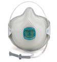Moldex 2730N100 2731N100 Disposable Respirator with Cloth HandyStrap, Full Face Flange + Ventex Valve (N100) (Case of 30 Masks)