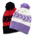 Got Ears? HatPhones with Built-in Earphones - Arrow Stripes with Poofball