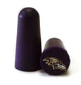 NFL Ear Plugs - Baltimore Ravens Foam Ear Plugs with NFL Team Colors and Imprints (NRR 32) (6 Pairs)