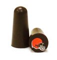 NFL Ear Plugs - Cleveland Browns Foam Ear Plugs with NFL Team Colors and Imprints (NRR 32) (6 Pairs)