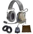 88062-00000 3M Peltor Dual Comm ComTac III w/Two Downleads ACH/MICH Helmet Compatible Two-Way Radio Headset Kit, NATO Wired (Headset, Gel Earseals, One FL5601-02 PTT, Carry/Storage Bag w/ Batteries)