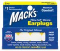 Mack's Pillow Soft White Silicone Moldable Earplugs (NRR 22) (Pack of 2 Pairs)