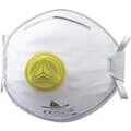 DeltaPlus M1200V N95/FFP2 Disposable Respirator Dust Mask with Exhalation Valve, Dual Self-Adjusting Straps, Metal Nose Clip, and Nose Pad (N95, FFP2) (Case of 100 Masks)