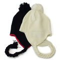 Got Ears? HatPhones with Built-in Earphones - Ear Flaps with Braid Ties and Poofball