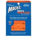 Mack's® Hot Orange Snore Mufflers™ Silicone Putty Ear Plugs (NRR 22) (Pack of 6 Pairs)