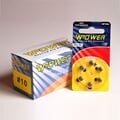 WPower 10A Premium 1.4v Zinc Air Hearing Aid Batteries (1 card of 6 #10 batteries)
