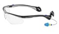 ReadyMax Classic Black Frame Safety Glasses with Ear Plugs - PermaPlug™ (NRR 25)