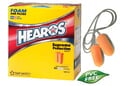Hearos Supreme Protection Series 7024 UF Foam Ear Plugs - CORDED (NRR 33) (Box of 100 Pairs)