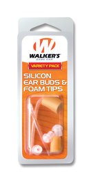 Game Ear Tip Variety Pack (1 Sound Tube with Universal Adapter Elbow, 1 Tip Foam, 1 Tip Silicone each in Small, Medium, and Large)