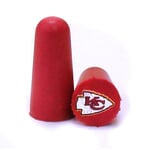 NFL Ear Plugs - Kansas City Chiefs Foam Ear Plugs with NFL Team Colors and Imprints (NRR 32) (6 Pairs)