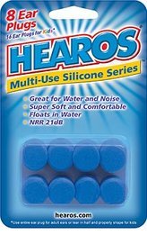 Hearos Earplugs Multi-Use FLOATING! Silicone Ear Plugs (NRR 21) (Pack of 4 Pairs)