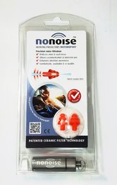 NoNoise MotorSport Model 160 Thermoplastic Reusable Ear Plugs (SNR 21) (1 Pair w/ Carry Case)