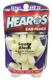 Hearos 6512 Snore Block UF Foam Ear Plugs (NRR 32) (12 Pairs)