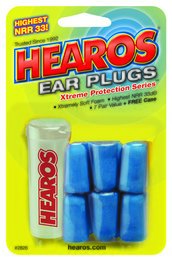 Hearos 2826 Xtreme Protection UF Foam Ear Plugs (NRR 32) (7 Pairs w/Carry Case)