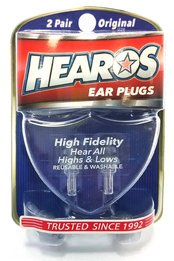 Hearos 2211 High Fidelity Series Ear Plugs (NRR 12) (2 Pairs w/ Case)