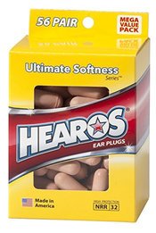 Hearos 5625 Original Formulation Ultimate Softness Series Foam Ear Plugs (NRR 32) (56 Pairs)