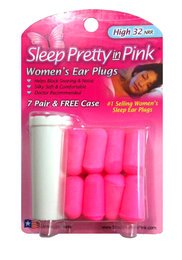 Hearos 2000 New Formulation and EZ Grip Design Sleep Pretty in Pink UF Foam Ear Plugs (NRR 32) (7 Pairs with Carry Case)