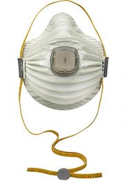 Moldex 4700N100 Airwave Disposable Respirator with Cloth SmartStrap, Full Face Flange + Ventex Valve Med/Lg Only (N100) (Case of 30 Masks)