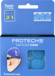 Flents PROTECHS Swim Silicone Ear Plugs (NRR 21) (6 Pairs)