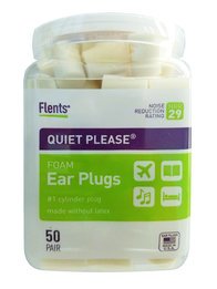 Flents Quiet! Please PVC Foam Ear Plugs (NRR 29) (Bottle of 50 Pairs)