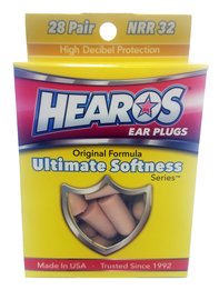 Hearos 5225 Original Formulation Ultimate Softness UF Foam Ear Plugs (NRR 32) (28 Pairs)