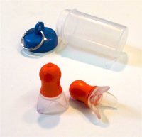 SilentEar Reusable Ear Plugs, Orange Body w/Clear Flange (NRR 32)