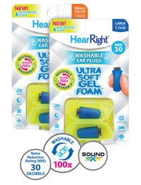 Splintek HearRight Ultra Soft Gel Foam Ear Plugs (NRR 23)
