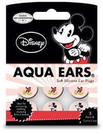 Cirrus Mickey Mouse Moldable Ear Plugs (NRR 22) (Pack of 3 Pairs with Carry Case)