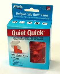 Flents Quiet Quick Easy-Insert Foam Ear Plugs (10 pair w/ carry case) (NRR 29)