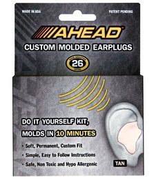 AHEAD Custom Molded Ear Plugs (ACME) (Materials to make one pair w/Carry bag) (NRR 26)
