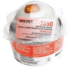 Moldex 2850 Respirator Locker with 5 Model 2800 N95 Masks with Cloth Straps Med/Lg Only (N95) (Case of 16 Lockers-4 Masks per Locker)