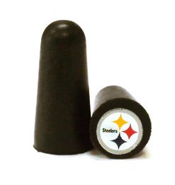 NFL Ear Plugs - Pittsburgh Steelers Foam Ear Plugs with NFL Team Colors and Imprints (6 Pairs)