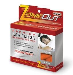 Hearos Earplugs  Zonk Out Premium Foam Ear Plugs for Men (NRR 32) (10 Pairs)